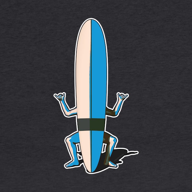 Surfboard Shaka Man by AKdesign